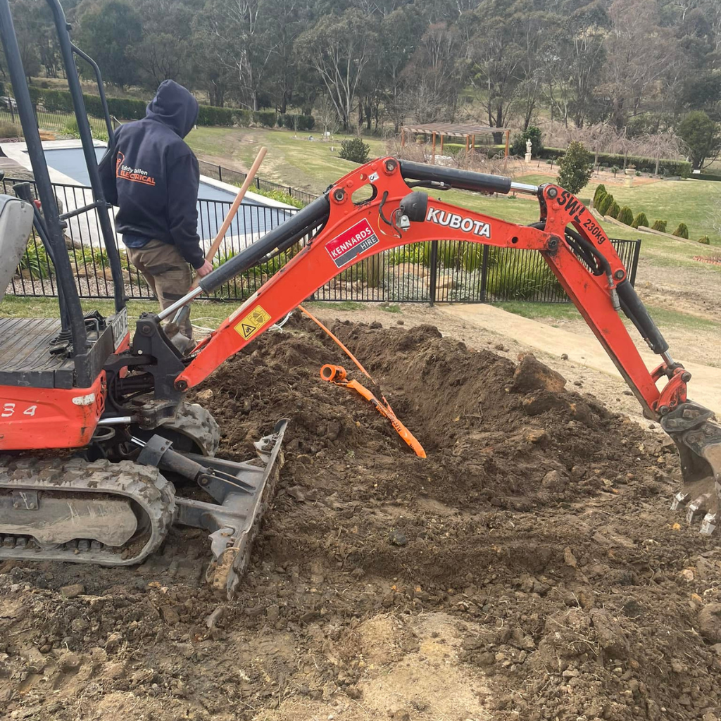 An Eddy Cullen Electrician doing data cabling as part of our data and communication electrical services.