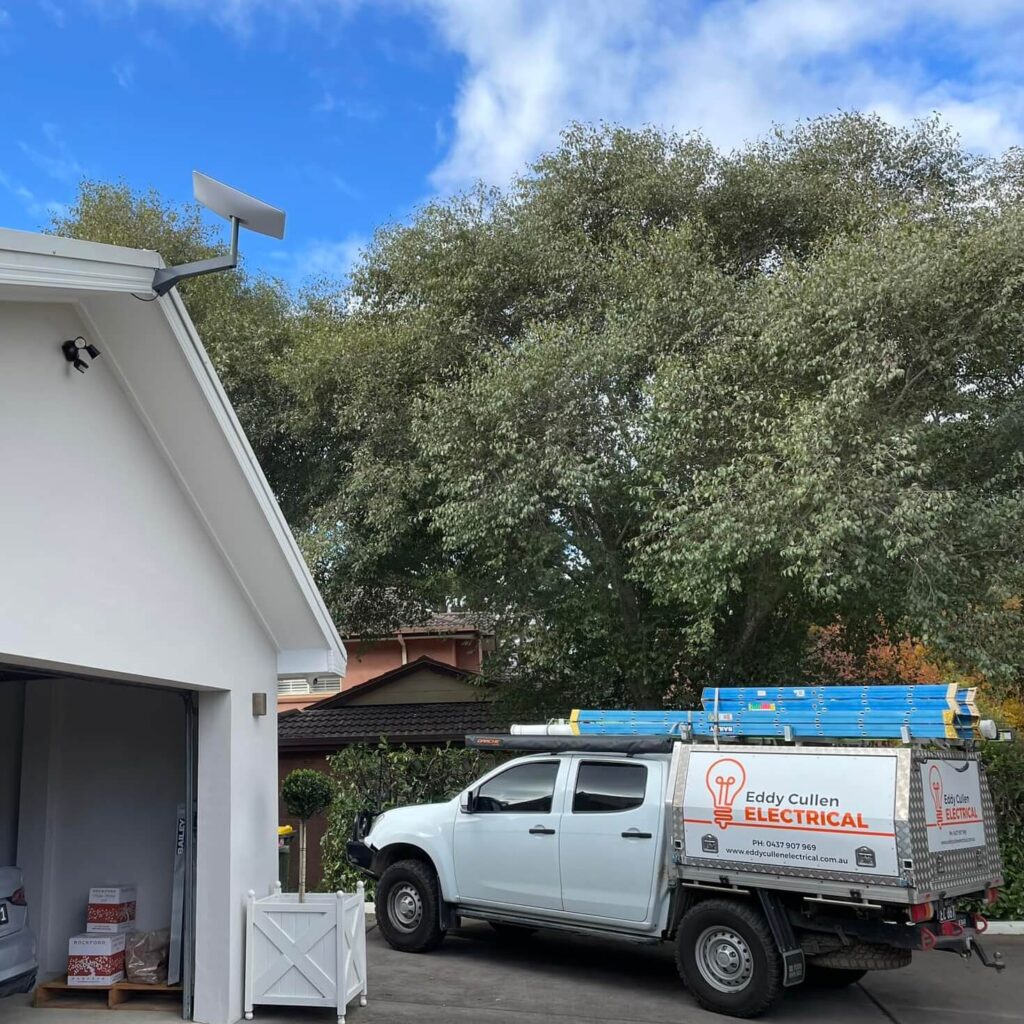 Starlink satellite dish installation on residential home by Eddy Cullen Electrical